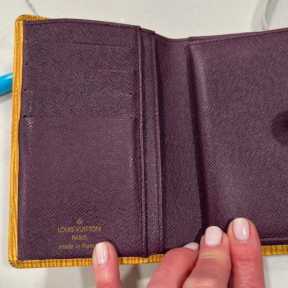 Louis Vuitton Viennois Epi Yellow Wallet